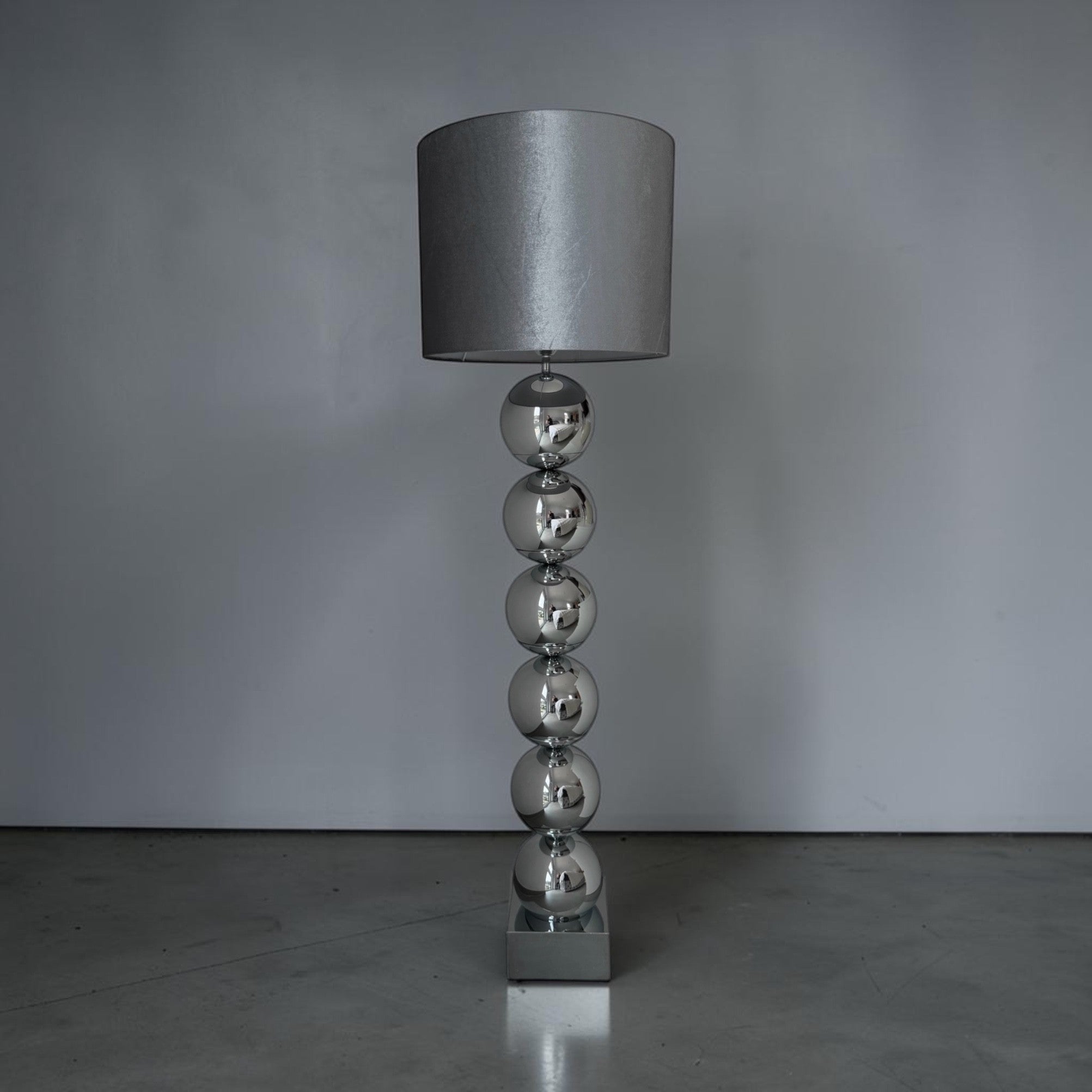 Bubble Stehlampe Chrom silber