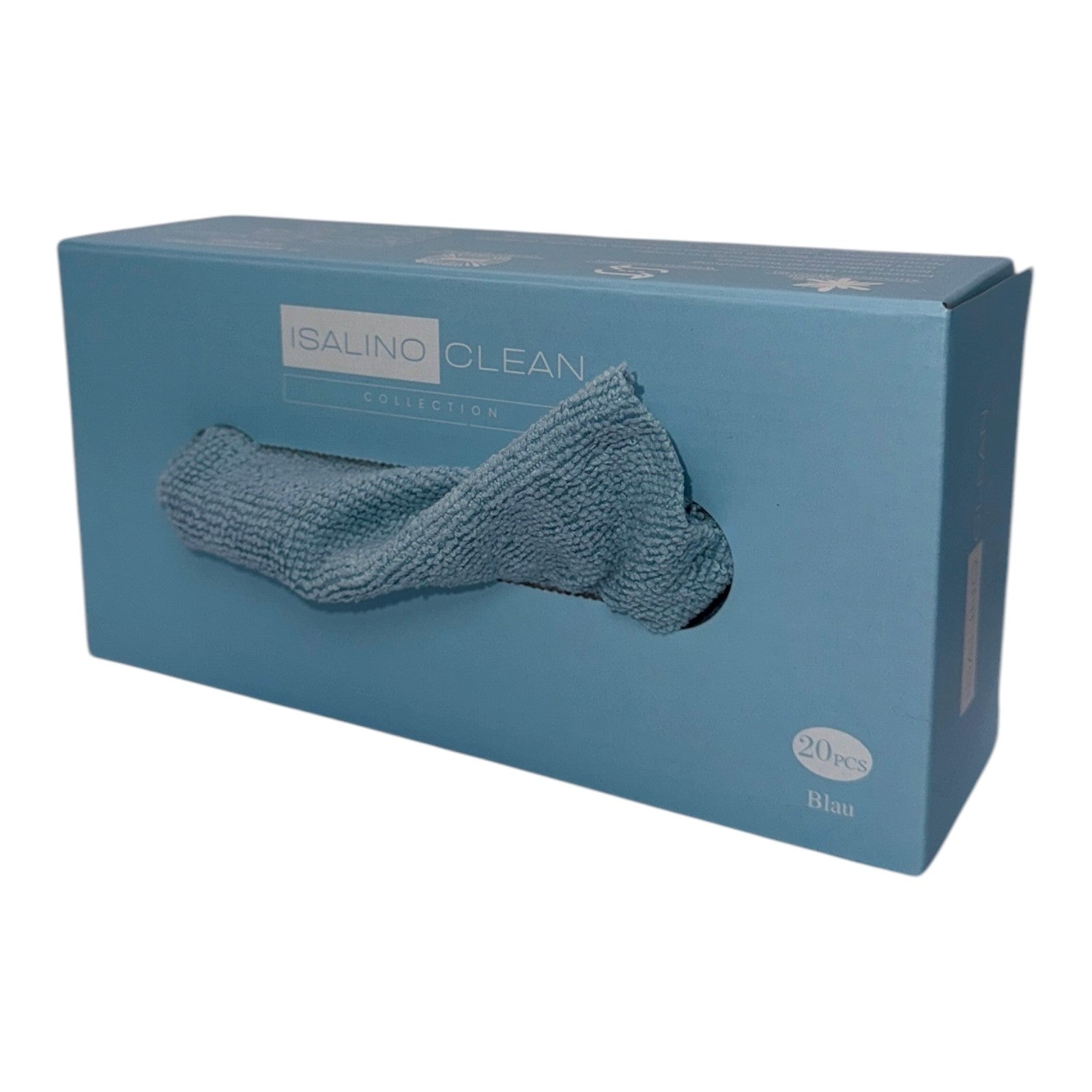 Mikrofasertücher in der Spenderbox 20 Stück - 20x20 cm BLAU
