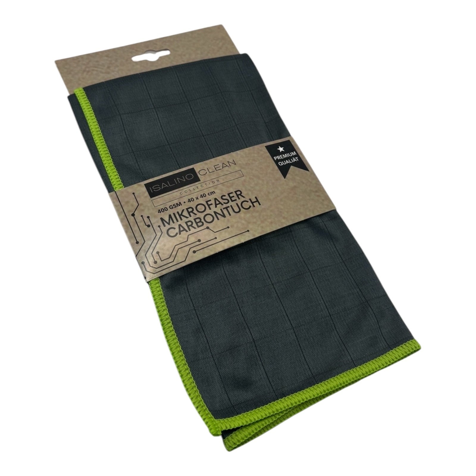 Mikrofasertuch Premium Carbon 40x40 cm 400 GSM Fenstertuch für Glas und Spiegel