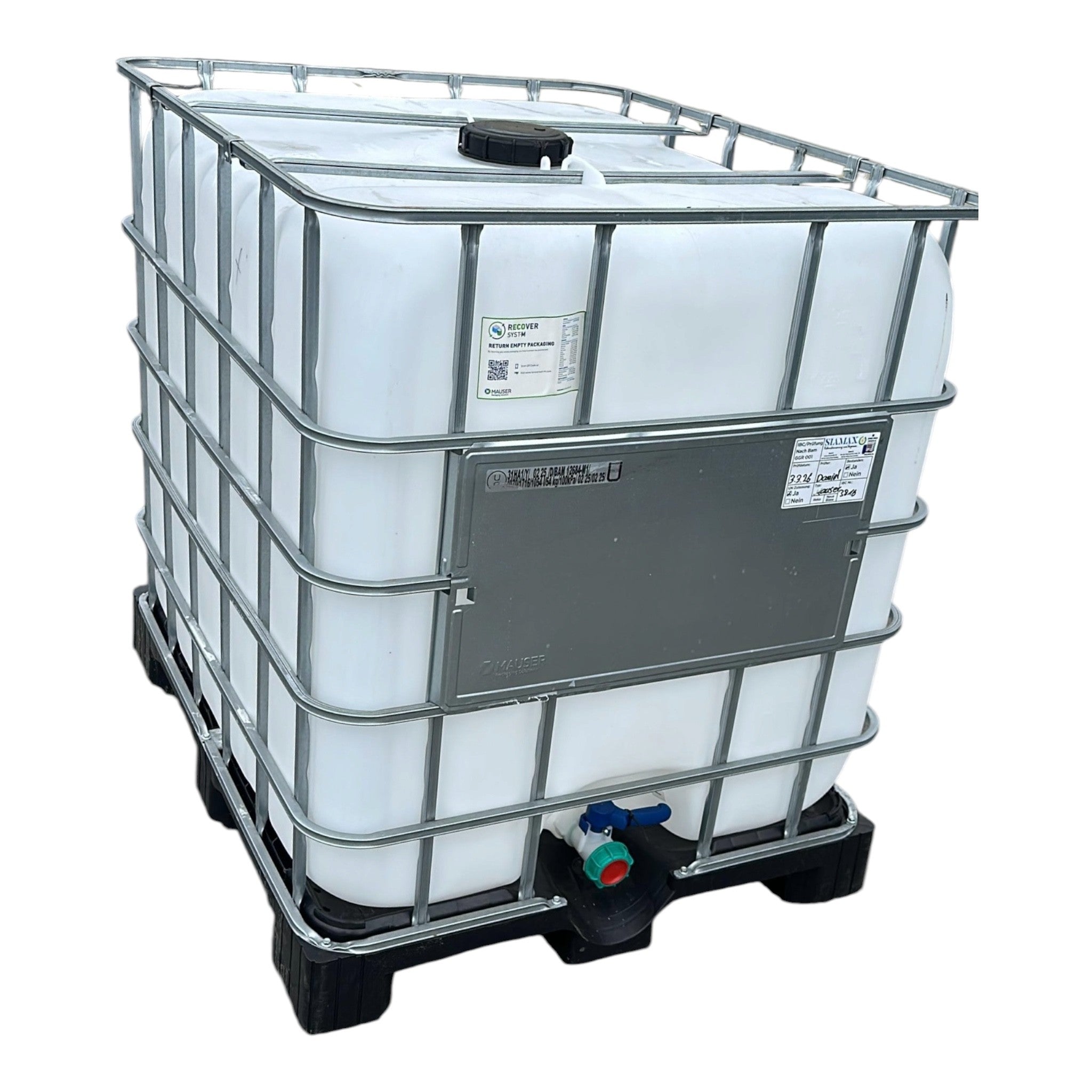 LEERER IBC Container 1000 L geprüft nach BAM-GGR-001